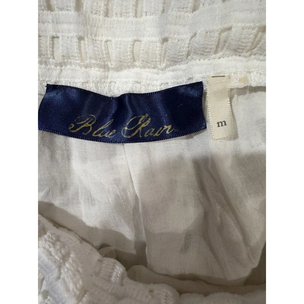 Blue Rain White Lace Cutout Midi Skirt Size Medium - Picture 7 of 9